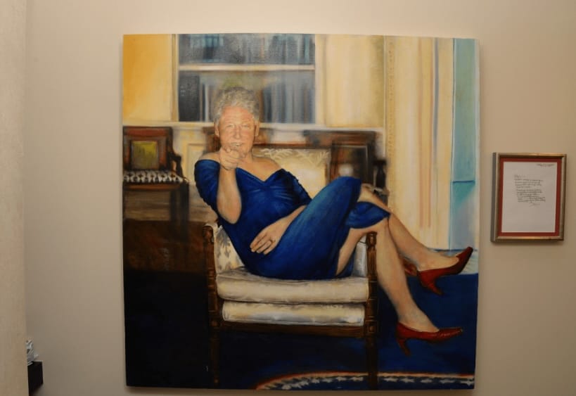 Petrina Ryan-Kleid, "Parsing Bill," as photographed inside Epstein's Manhattan townhouse.